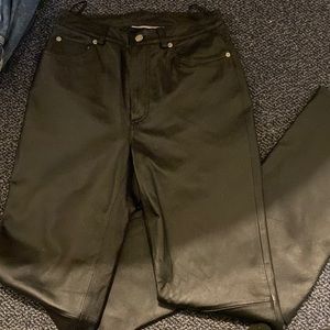 newport news easy style leather pants